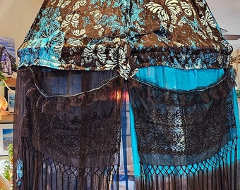 Butterfly Dreams Boho Canopy: Upcycled Sari Meditation Tent