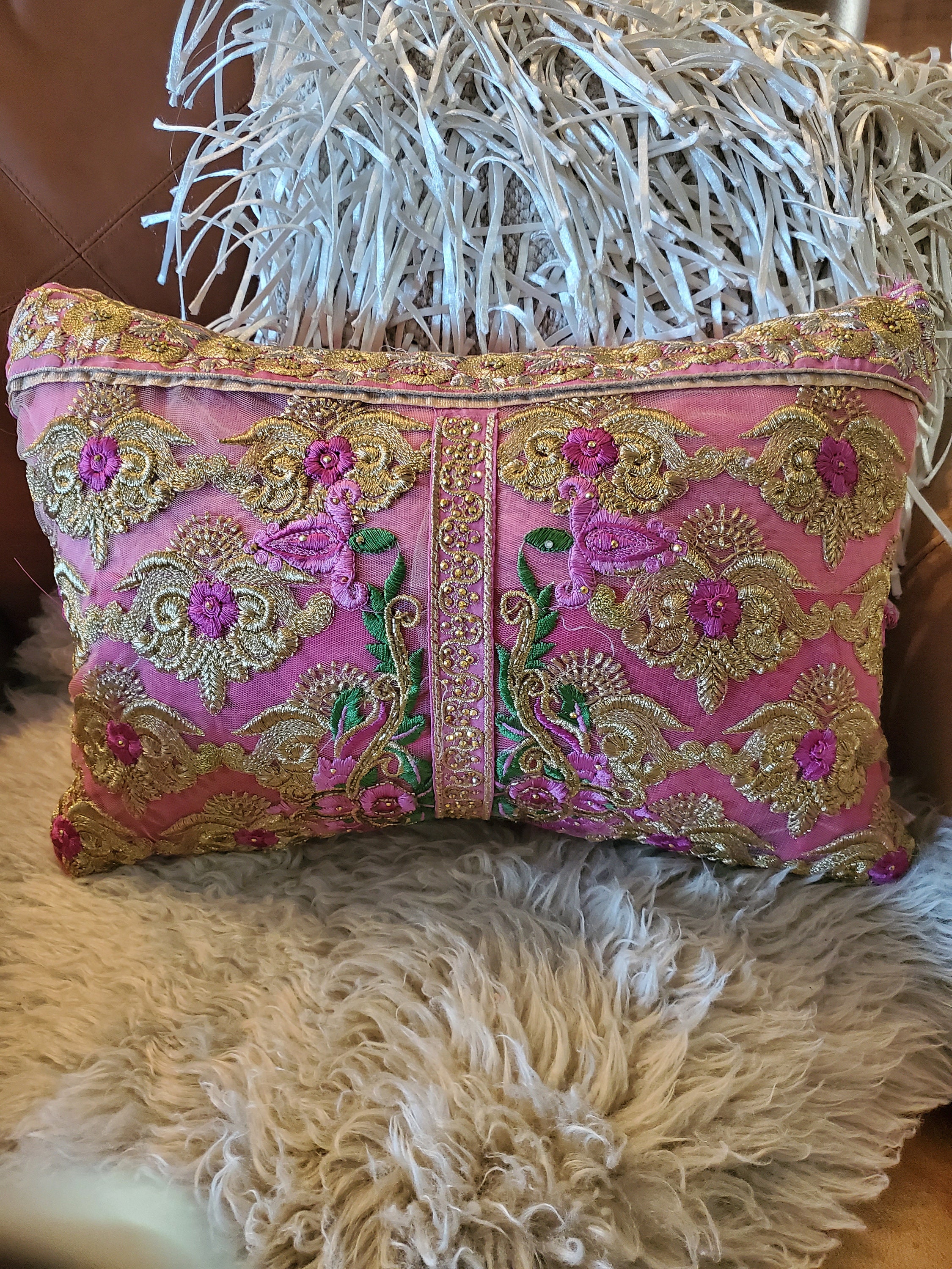 decorative pillow, bohemian pillow, boho decor, bohemian style, glam