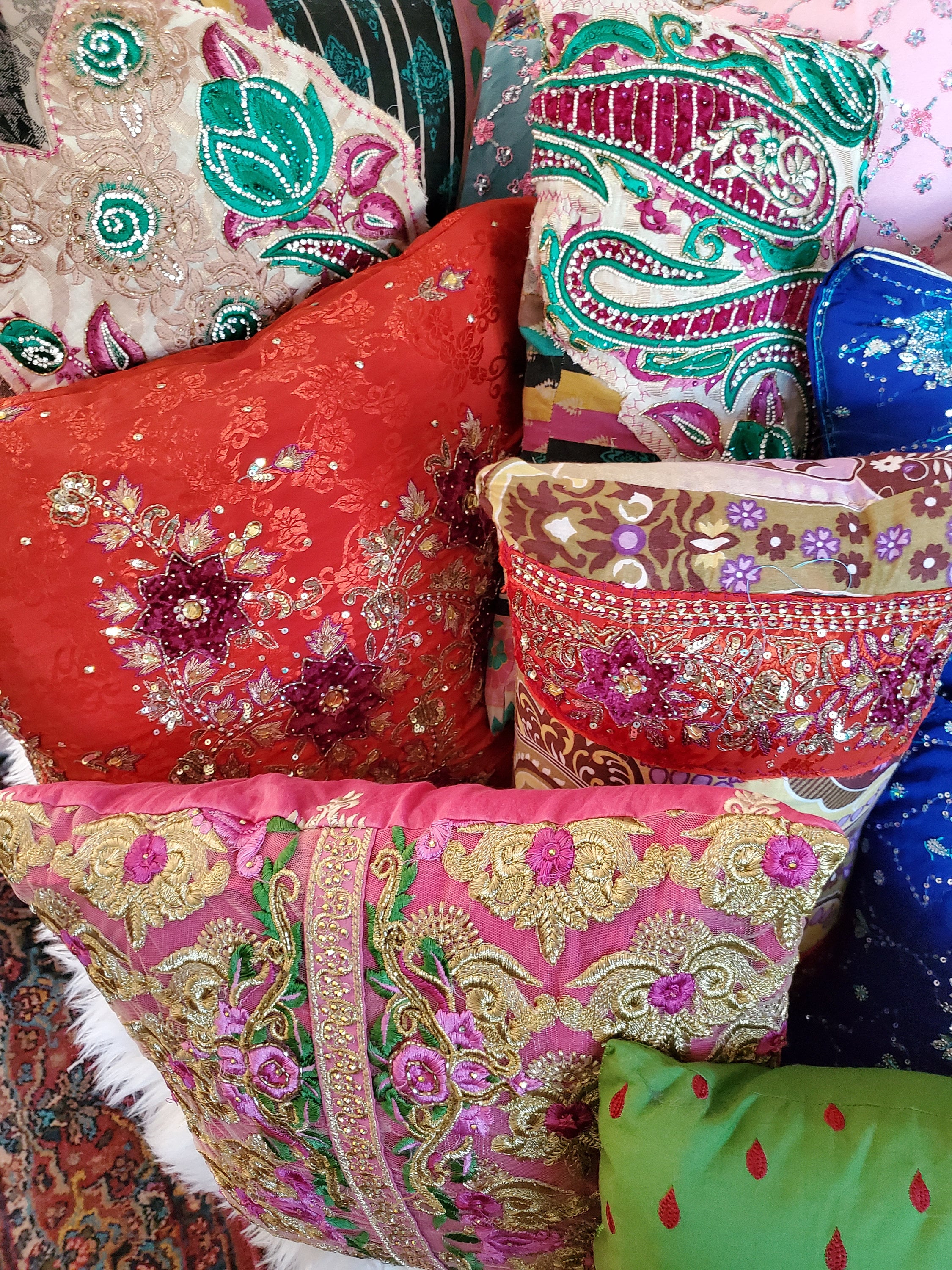 Decorative Pillow, Vintage decorative cushion, Boho cushion, Bohemian