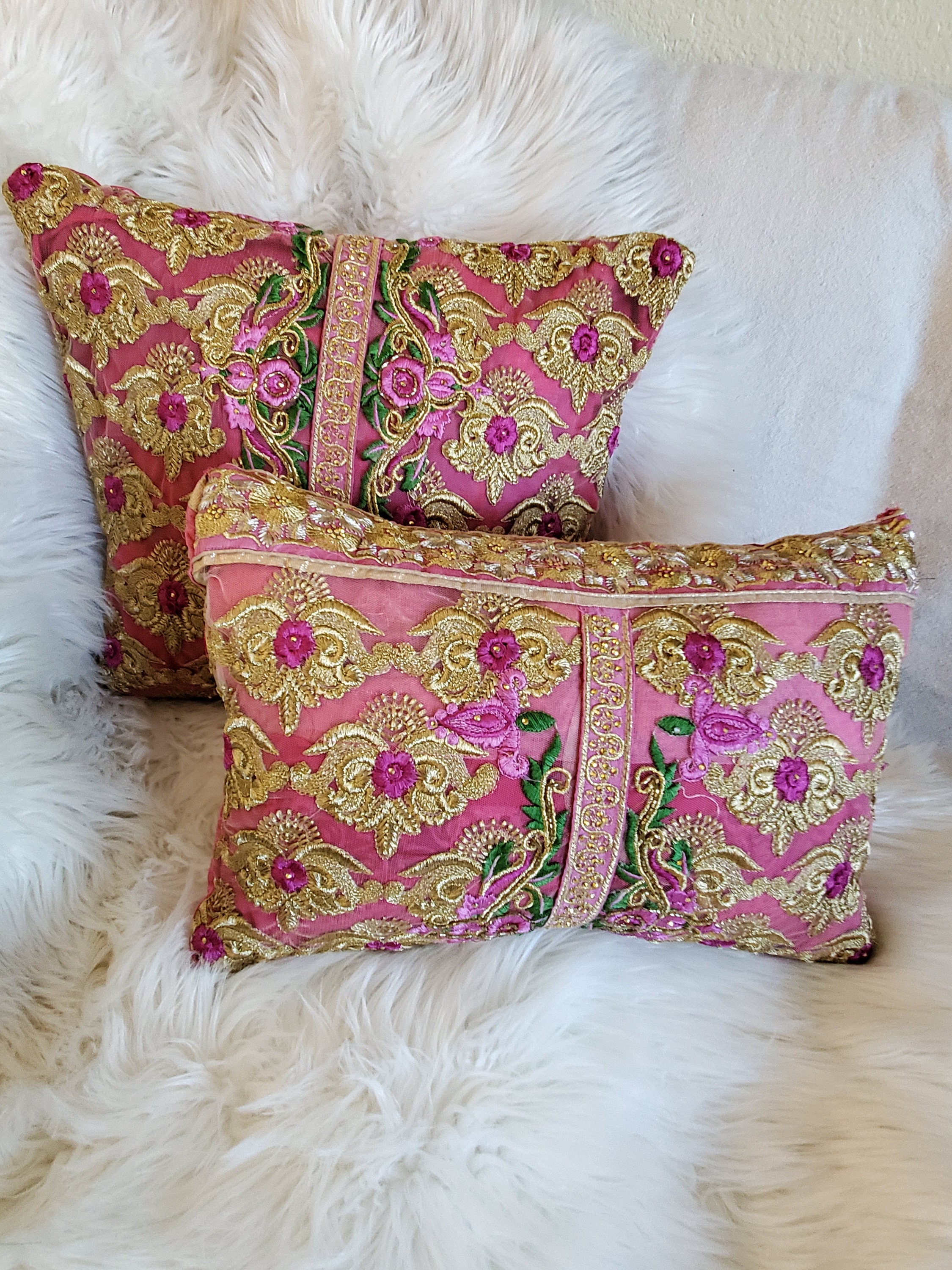 Decorative Pillow, Vintage decorative cushion, Boho cushion, Bohemian home décor, handmade 