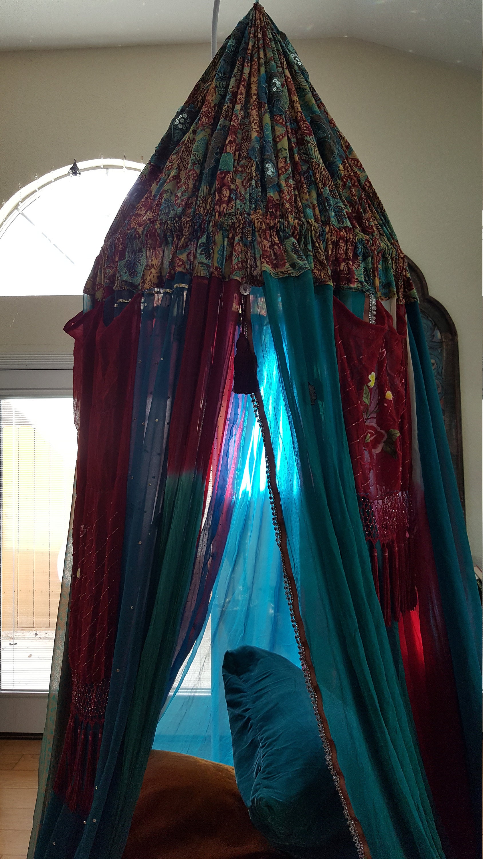 Bed Canopy, Bohemian, Meditation, Quiet Space, Boho Tent, Garden