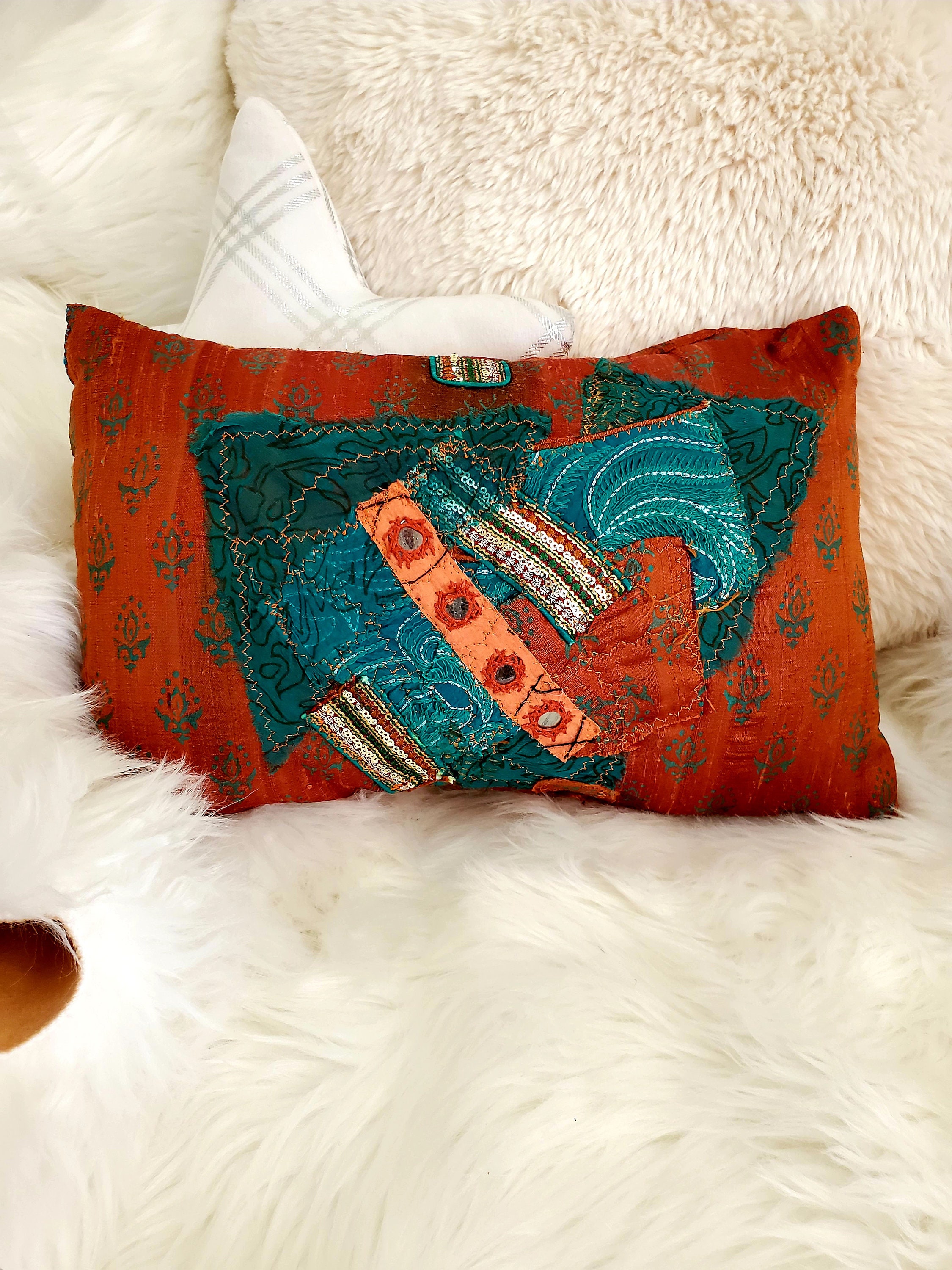 boho pillow, decorative pillow, bedroom accent, living