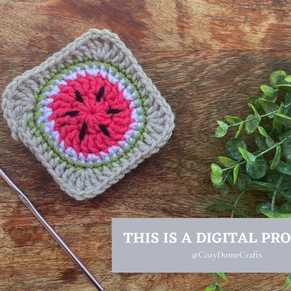 One in a Melon Granny Square | crochet pattern