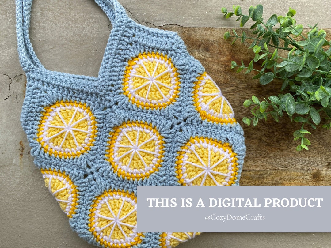 The Skyline Tote - Diagonal Crochet Tote Bag - Mason Jar Yarn Designs
