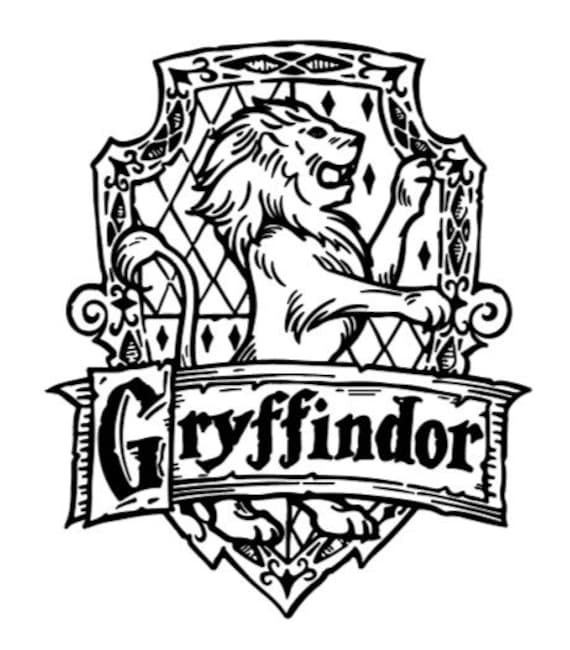 Harry Potter Gryffindor House Crest Svg Etsy