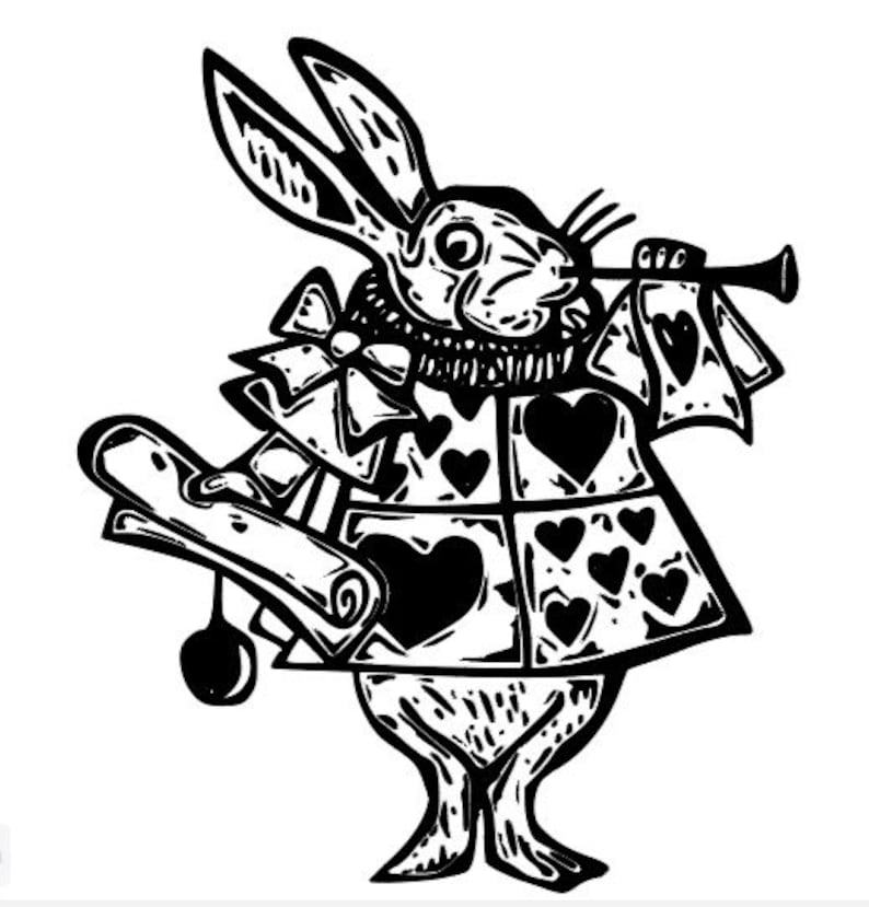 Alice in wonderland March Hare SVG cut file digital download | Etsy