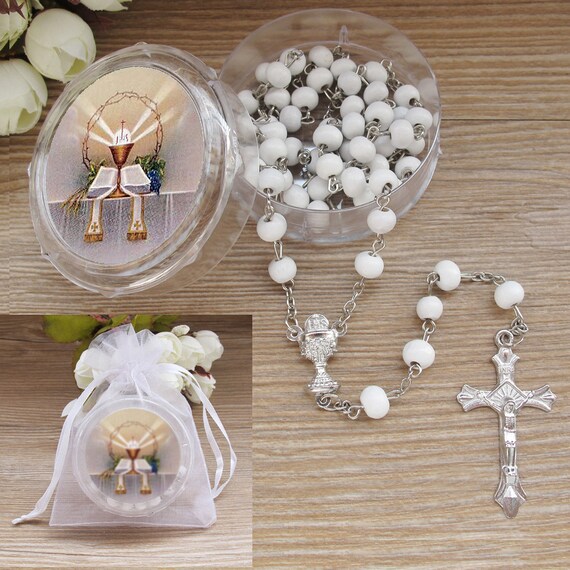 12pcs Mini Rosary for Girls 1stCommunion,Rosario de niña recuerdo 1ra Communion