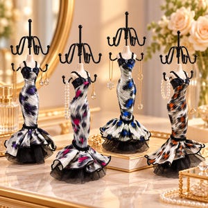 Necklace Display Jewelry Stand Mannequin Fashion Style Bracelet Organizer 10.5"