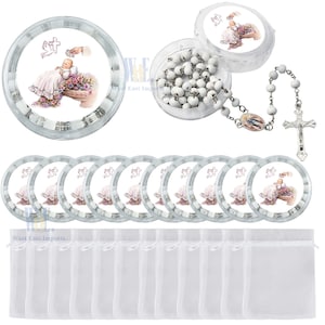 Baptism, Christening Scented Rosary Favors -12pcs pack with gift box and Organza bags JN291