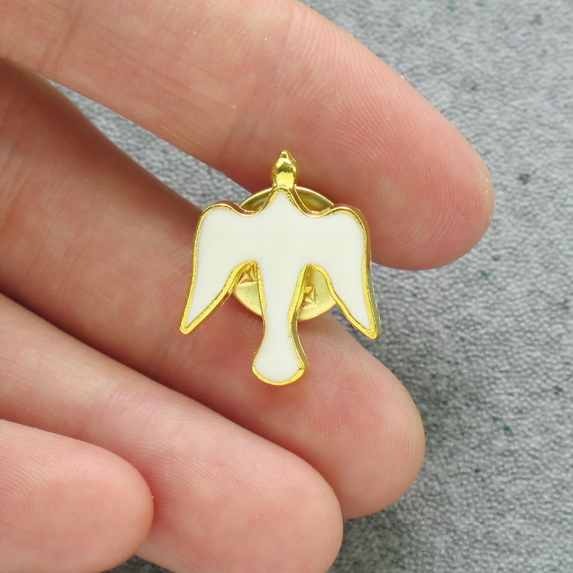 12 PCS Holy Spirit Lapel Pin White Red Emamel Dove First Etsy