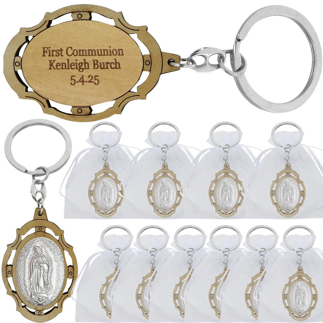 Personalized Communion Favor 12 PCS Keepsake Keychains First Holy ...