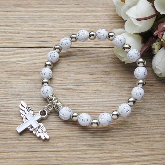 12 Cross Bracelet Baptism Bautizo Wedding Mis 15 Funeral Recuerdos Party Favors