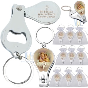 12 PCS Personalized Baby Angel Baptism Favors Christening Nail clipper Recuerdos Para Bautizo