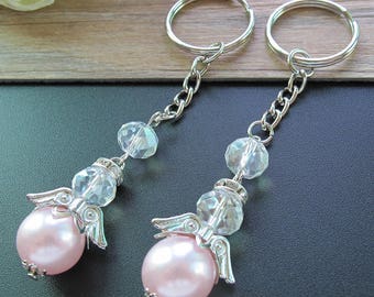 12 pcs/pack, beautiful baptism pink angel keychains are excellent favors for your guests. A special gift they&#39;re sure to cherish. JK139sil-P