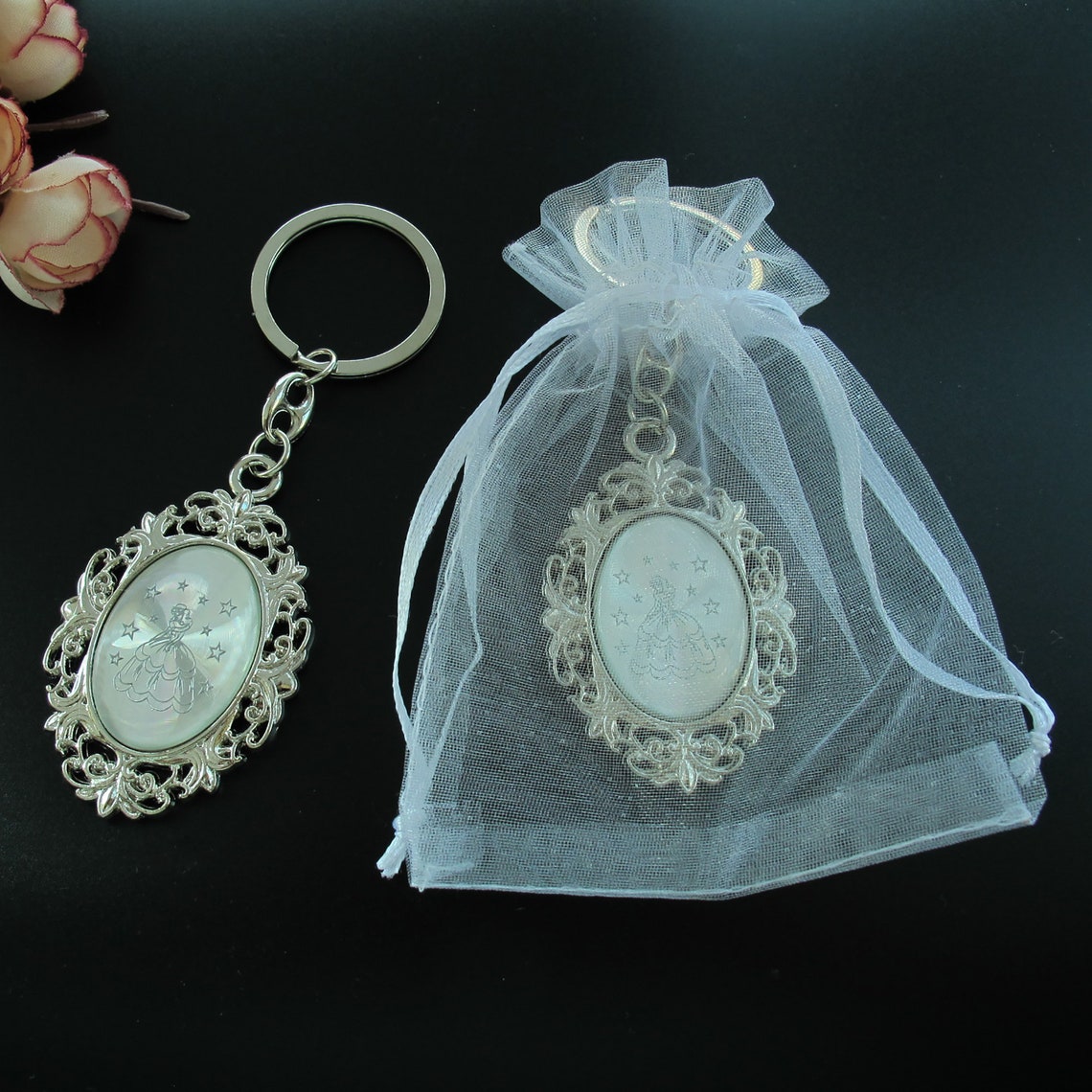12 PCS Quinceanera Keychain Cinderella Theme Party Favor Sweet Etsy