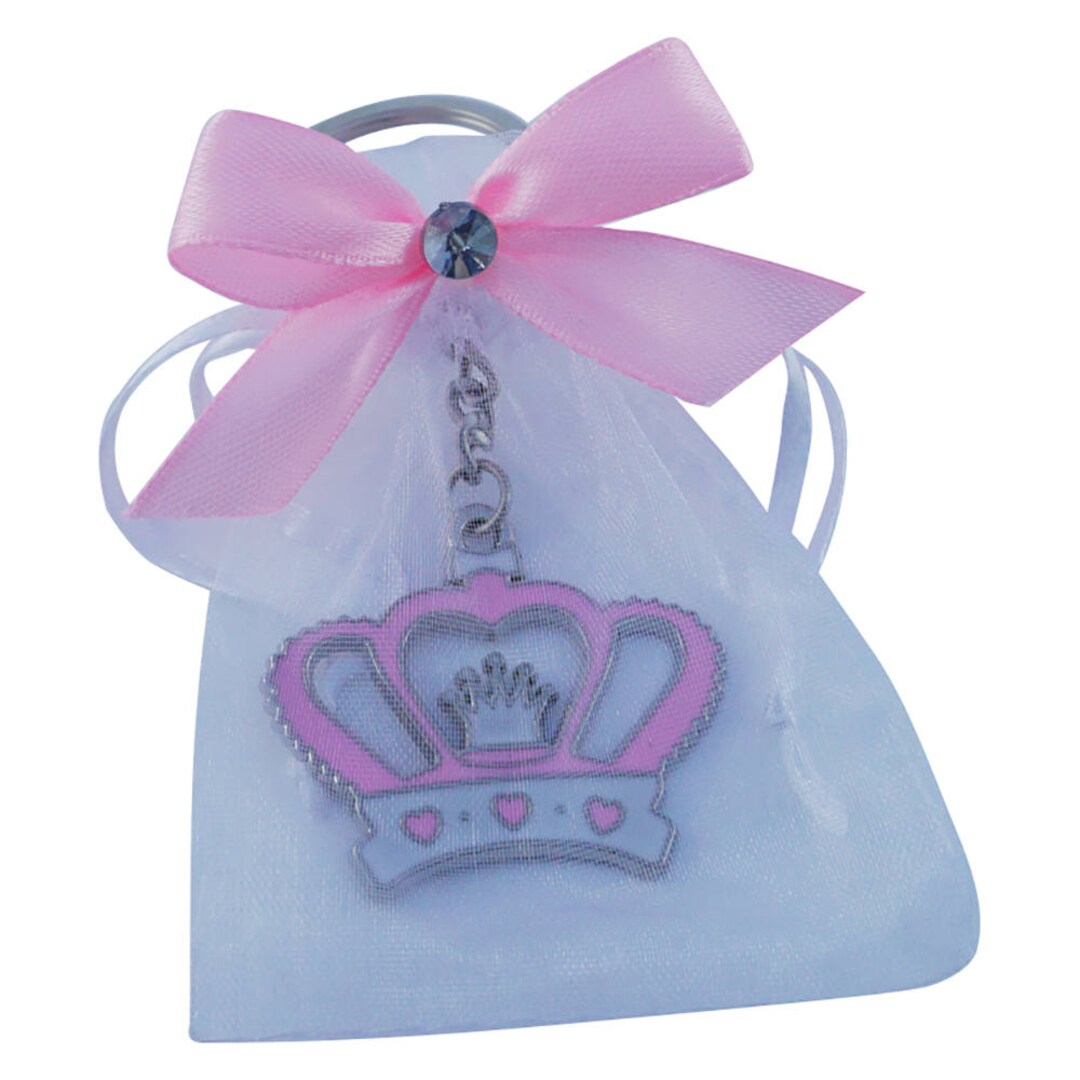 12 Pieces Baby Shower Keychain Favors With Decorated Organza Etsy