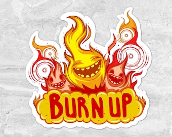 Vinyl Die Cut Sticker - Planner Sticker - Burn Up Sticker