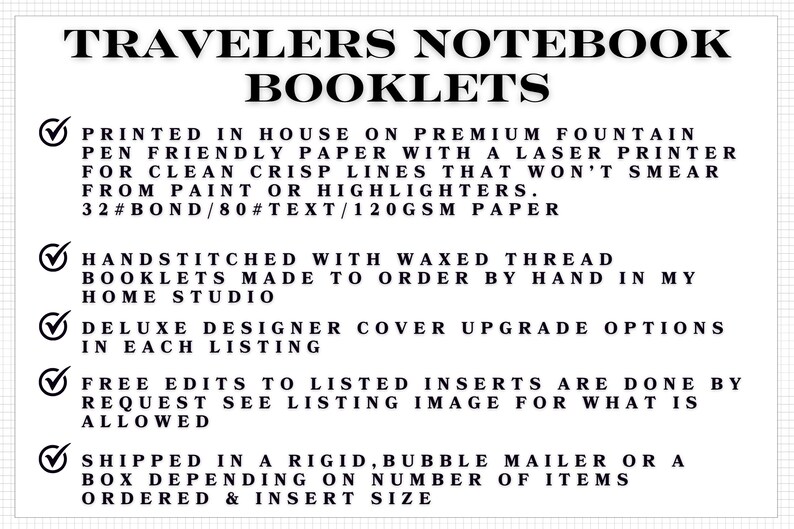 a list of travel's notebook booklets