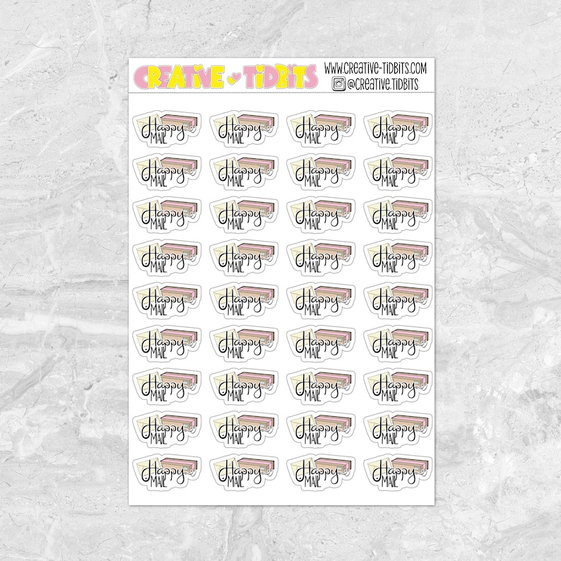 Happy Mail Planner Stickers Planner Stickers Functional Planner Stickers Happy Mail Reminder Stickers Reminder Stickers Stickers image 1