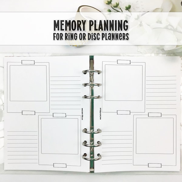 Memory Keeping Printed Planner Insert for Ring or Disc Bound Planners - Memory Journal