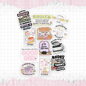 Pack d'autocollants imperméables Bookish Easy Peel - Flocons d'autocollants en vinyle mat