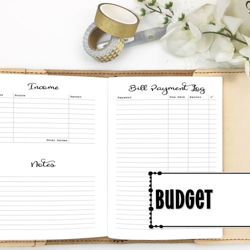 Budget Insert for Traveler's Notebooks Printed Travelers | Etsy