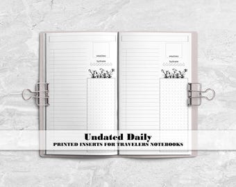 Days on 1 Page Traveler's Notebook Insert - Days Only Travelers Notebook Insert - Traveler's Notebook Insert - TN Insert -UD-0005