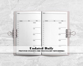 Daily Planner Traveler's Notebook Insert - Days Only Travelers Notebook Insert - Travelers Notebook Insert - TN Insert - UD-0024