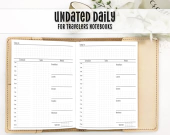 Daily Planner Traveler's Notebook Insert - Days Only Travelers Notebook Insert - Travelers Notebook Insert - TN Insert - UD-0024