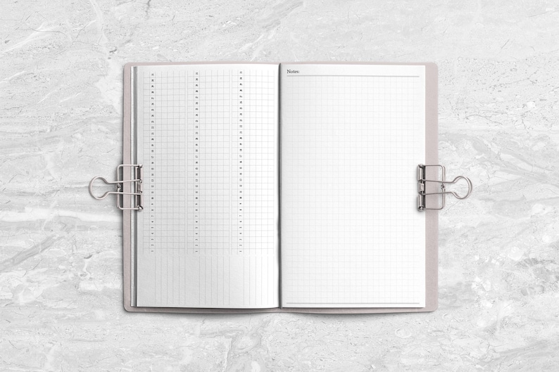 Tracker for Everything Handstitched Booklet Insert for Travelers Notebooks - Printed Travelers Notebook Booklet Insert image 4