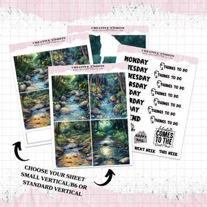 Beautiful Nature - Kit d'autocollants pour agenda vertical - Feuille d'autocollants pour agenda décoratif - Kit d'autocollants pour carnet