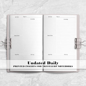 Printed Day on 1 Page Functional Planner Insert - Daily Insert for Work - UD-0017