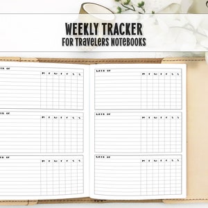 Weekly Habit Tracker Insert for Travelers Notebooks - Printed Travelers Notebook Insert