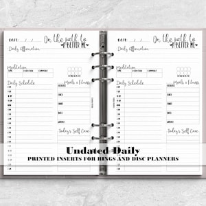 Planificador diario de una sola página - Planificador impreso - UD-0006