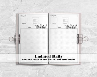 Inserto para cuaderno de viaje "Días en 1 página" - Inserto para cuaderno de viaje "Solo días" - Inserto DO1P TN - Inserto para cuaderno de viaje - UD-0002