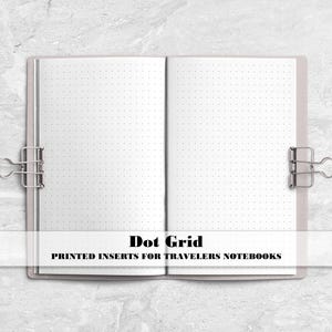 Dot Grid Planner Insert for Travelers Notebook - Printed Travelers Notebook Insert