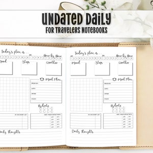 Self Care Daily Insert for Travelers Notebook Cover- Day on 1 Page - UD-0014