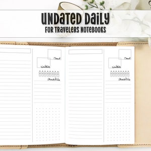 Daily Planner Traveler's Notebook Insert - Days Only Travelers Notebook Insert - DO1P TN Insert - Travelers Notebook Insert - UD-0004