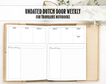 Dutch Door Travelers Notebook Insert - Printed TN Insert - Travelers Notebook Insert - Dutch Door - DD-0005