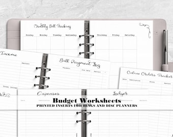 Budget Insert for Ring and Disc Bound Planner - Printed Planner Insert