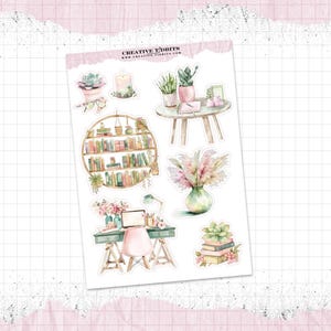 Aesthetic Coquette Journal and Planner Stickers Printed on Your Choice of Paper - Decorative Stickers - Washi Stickers - WS-0081