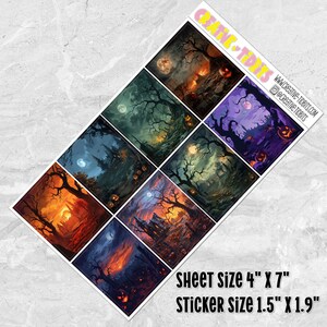Stickers aménagement paysager d'Halloween effrayant - Taille verticale standard - Stickers pour journaux