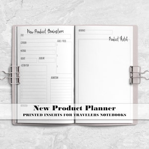 Product Planner Insert for Travelers Notebook