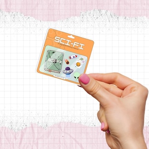 Sci-Fi Books Beginners Sticker Collection - Laminated waterproof vinyl sticker - Matte - Glossy - Holographic