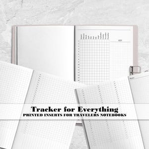 Tracker for Everything Handstitched Booklet Insert for Travelers Notebooks - Printed Travelers Notebook Booklet Insert