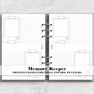 Printed Planner Insert for Ring or Disc Bound Planners - Memory Keeping - Gratitude Journal