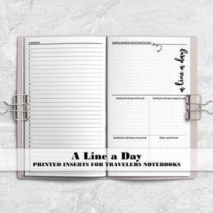 Line a Day - Printed Travelers Notebook Insert - Gratitude