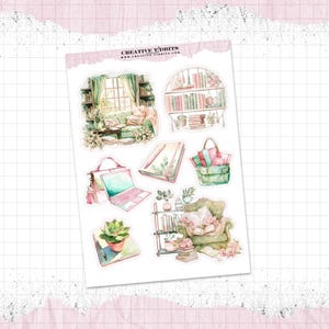 Aesthetic Coquette Journal and Planner Stickers Printed on Your Choice of Paper - Decorative Stickers - Washi Stickers - WS-0083