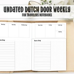 Dutch Door Travelers Notebook Insert - Printed TN Insert - Travelers Notebook Insert - Dutch Door - DD-0002