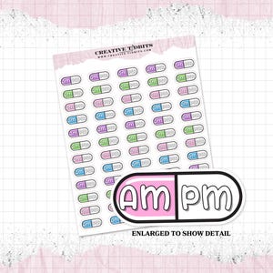 Medication Tracker Stickers for your Planner - Supplement Tracker - Vitamin Tracker - Planner Stickers - Functional Planner Stickers